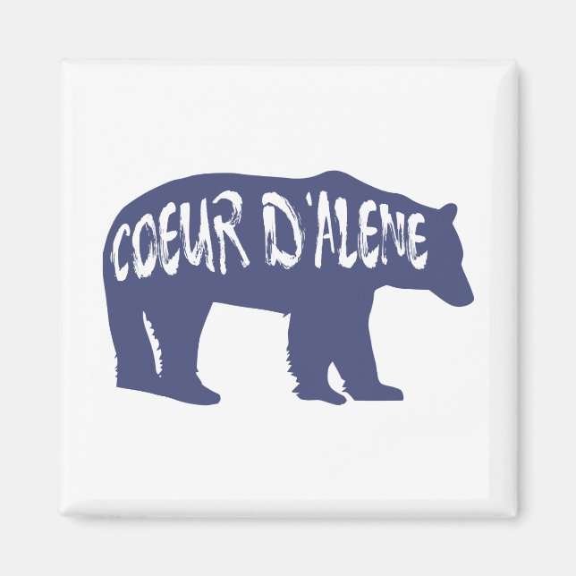 Aimant Coeur d'Alene Idaho Bear (Devant)