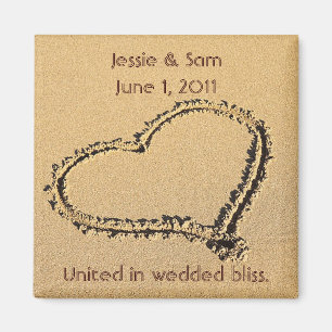 Aimant Coeur dans l'aimant de sable