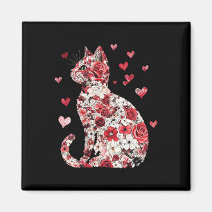 Aimant Cœur de chat de la Saint-Valentin - Joyeuse Méowen