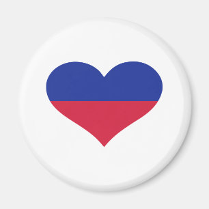 Aimant Coeur de drapeau de la Liechtenstein