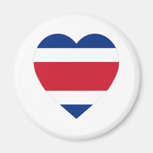 Aimant Coeur de drapeau du Costa Rica
