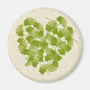 Aimant Coeur de feuille de Ginkgo