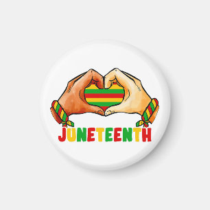 Aimant Cœur de Juneteenth 