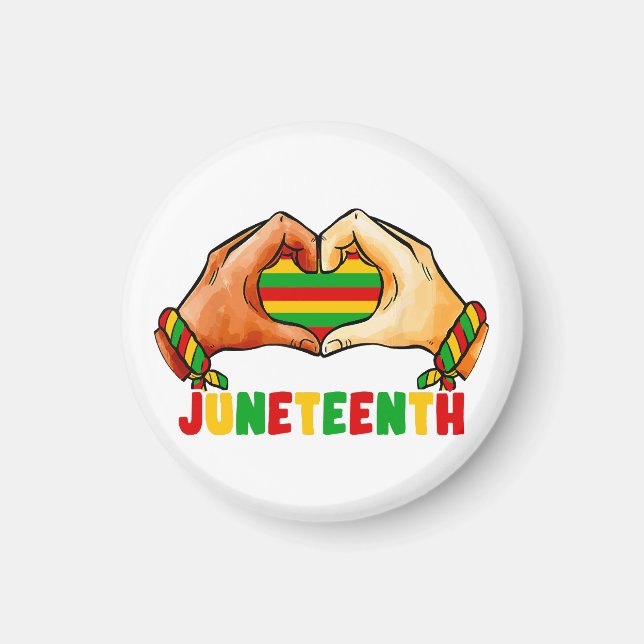 Aimant Cœur de Juneteenth  (Devant)
