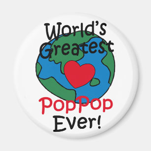 Aimant Cœur de PopPop le Meilleur du Monde