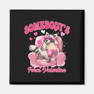 Aimant Cœur de Raton laveur de la Saint-Valentin Gles Lol