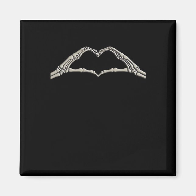 Aimant Coeur des mains osseuses actif (Devant)