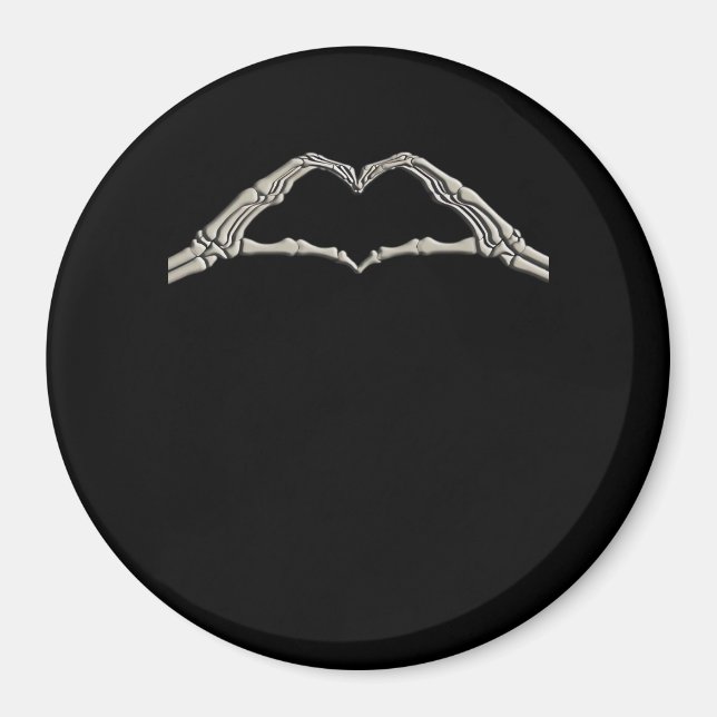 Aimant Coeur des mains osseuses actif (Devant)