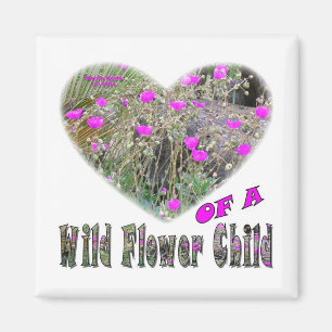 Aimant Coeur d'un enfant fleur sauvage