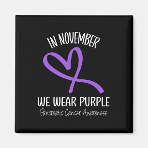 Aimant Coeur En Novembre Nous Portons Le Cancer Pancréati