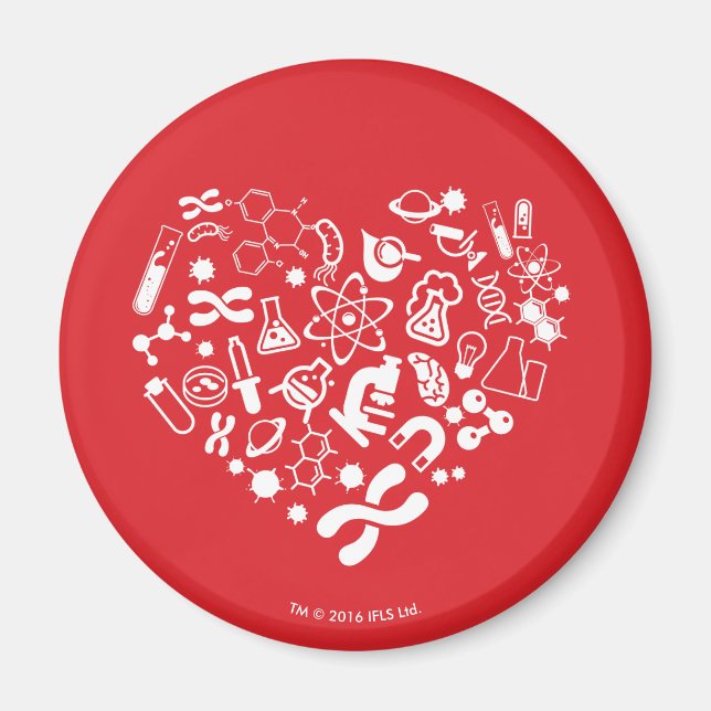 Aimant Coeur Espace Et Science (Devant)