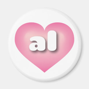 Aimant Coeur fondu rose de l'Alabama - I love al