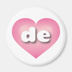 Aimant Coeur fondu rose Delaware - I love de