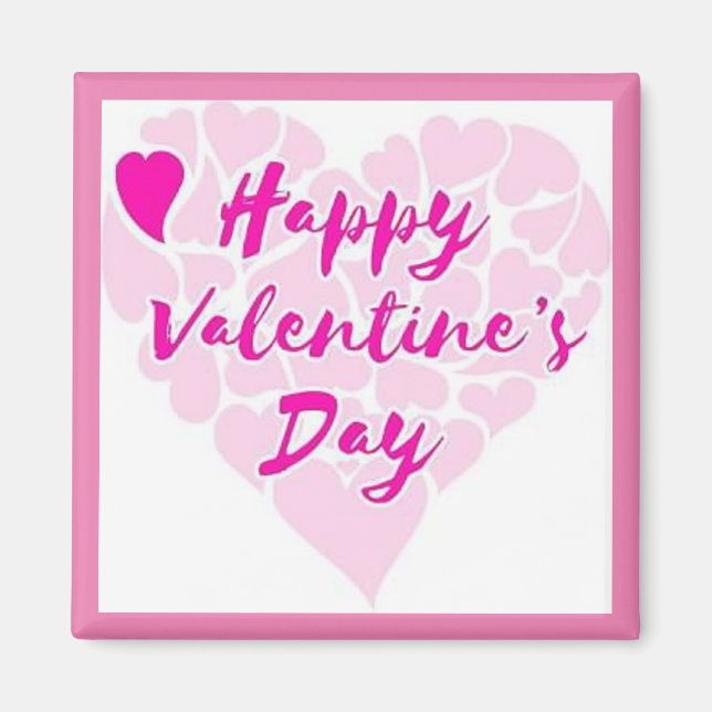AIMANT COEUR "HEUREUSE SAINTE-VALENTIN" (Devant)