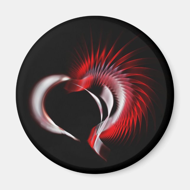 Aimant Coeur métallique (Devant)