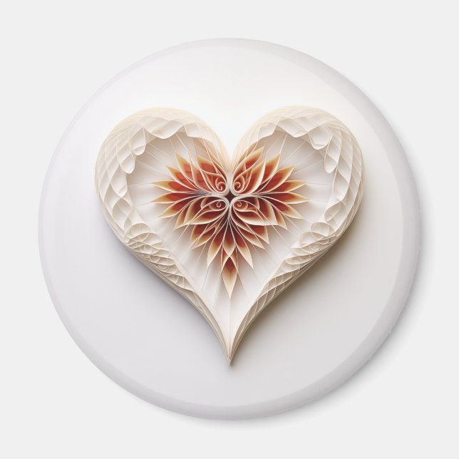 Aimant Coeur ornemental (Devant)