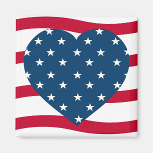 Aimant coeur patriotique