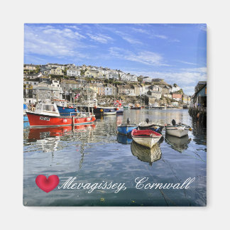 Aimant Coeur personnalisé Mevagissey Poisson Atterrissage