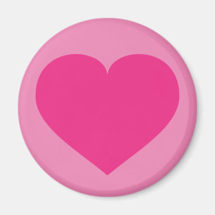 Aimant Coeur rose chaud