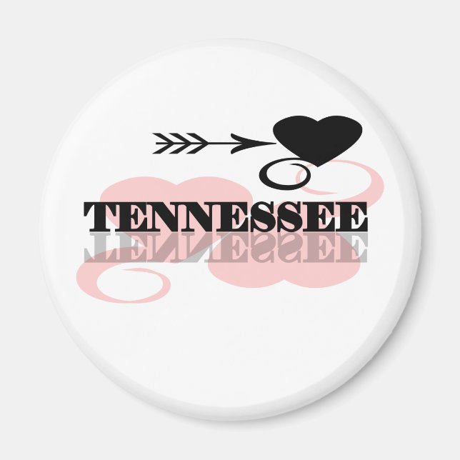 Aimant Coeur rose Tennessee (Devant)