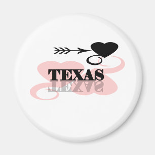 Aimant Coeur rose Texas