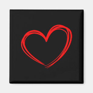 Aimant Cœur Rouge Amour Cool Cœur Graphique Saint-Valenti