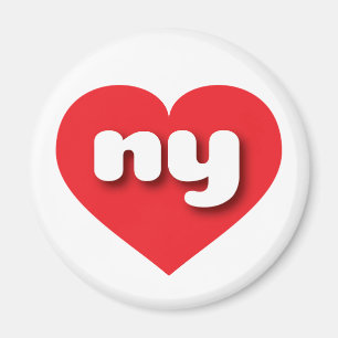Aimant Coeur rouge de New York - J'aime