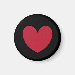 Aimant Cœur rouge sur fond noir