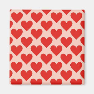 Aimant Cœur rouge traditionnel de la Saint-Valentin