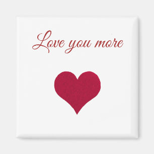 Aimant coeur rouge vous aimer plus d'aimant