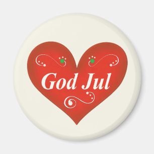 Aimant Coeur scandinave de Noël de juillet de Dieu