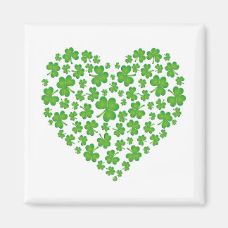 Aimant Coeur Shamrock vert