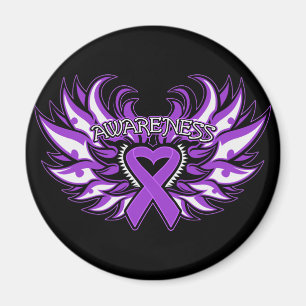 Aimant Coeur Wings.png de conscience de fibromyalgie