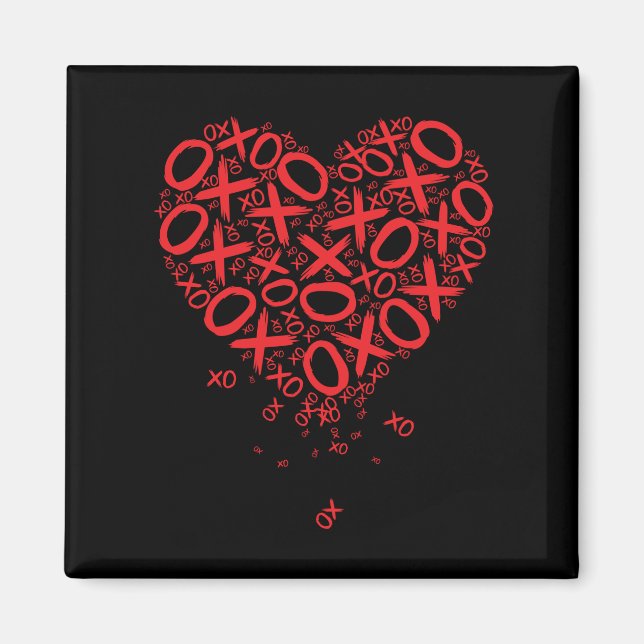 Aimant Coeur XOXO (Devant)