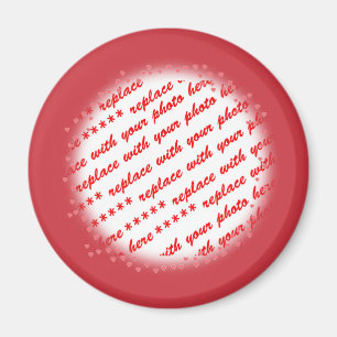 Aimant Coeurs autour de votre Modèle photo