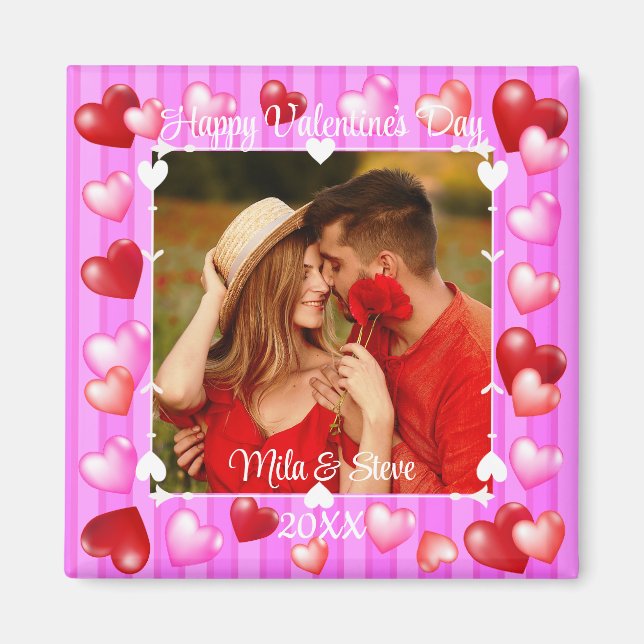 Aimant Coeurs de la Saint-Valentin (Devant)