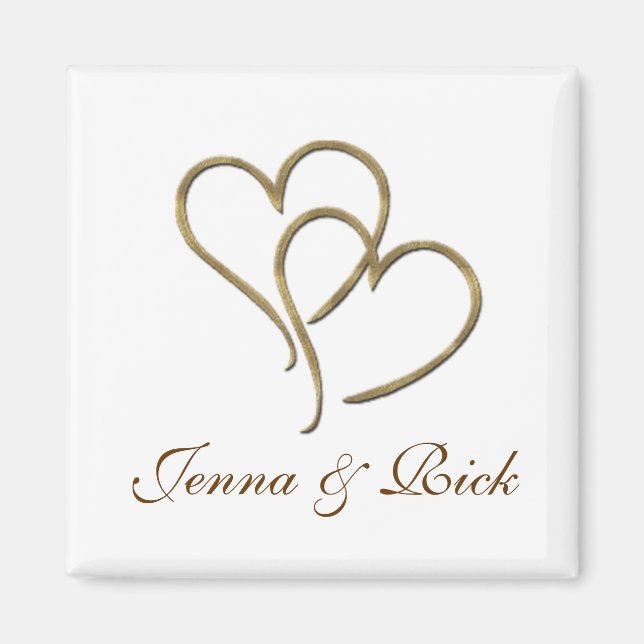 Aimant Coeurs d'or (Devant)