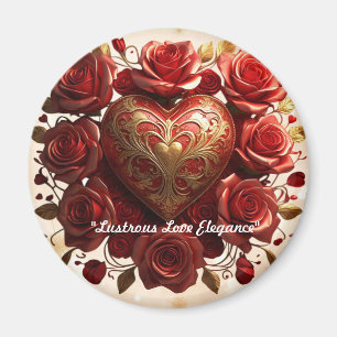 Aimant "Coeurs d'or luxueux"