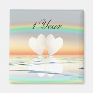 Aimant Coeurs papier du 1er anniversaire