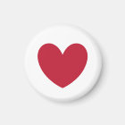 Coeurs polka rouge sur blanc