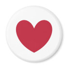 Coeurs polka rouge sur blanc