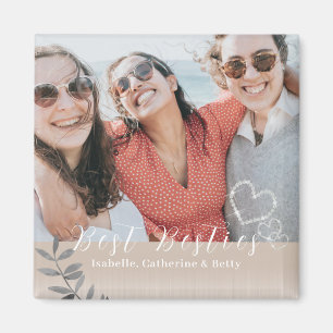 Aimant Coeurs rayonnants Besties Photo