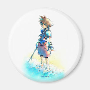 Aimant Coeurs royaux   Aquarelle Sora On Beach