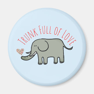 Aimant Coffre plein d'amour Douce éléphant doodle
