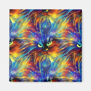 Aimant Cohésif Abstrait Exquis Cat Splashes Simples