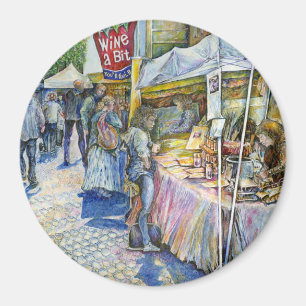 Aimant Coin de Flying Pig Farm et Wine a Bit.