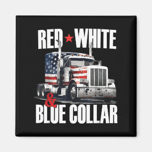 Aimant Col Bleu Blanc Et Rouge Patriote Américain