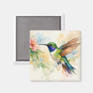 Aimant Colibri aquarelle