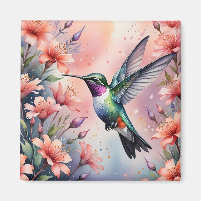 aimant colibri floral (Devant)