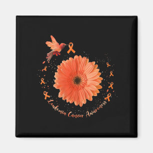 Aimant Colibri Orange Tournesol Leucémie Cancer Aware